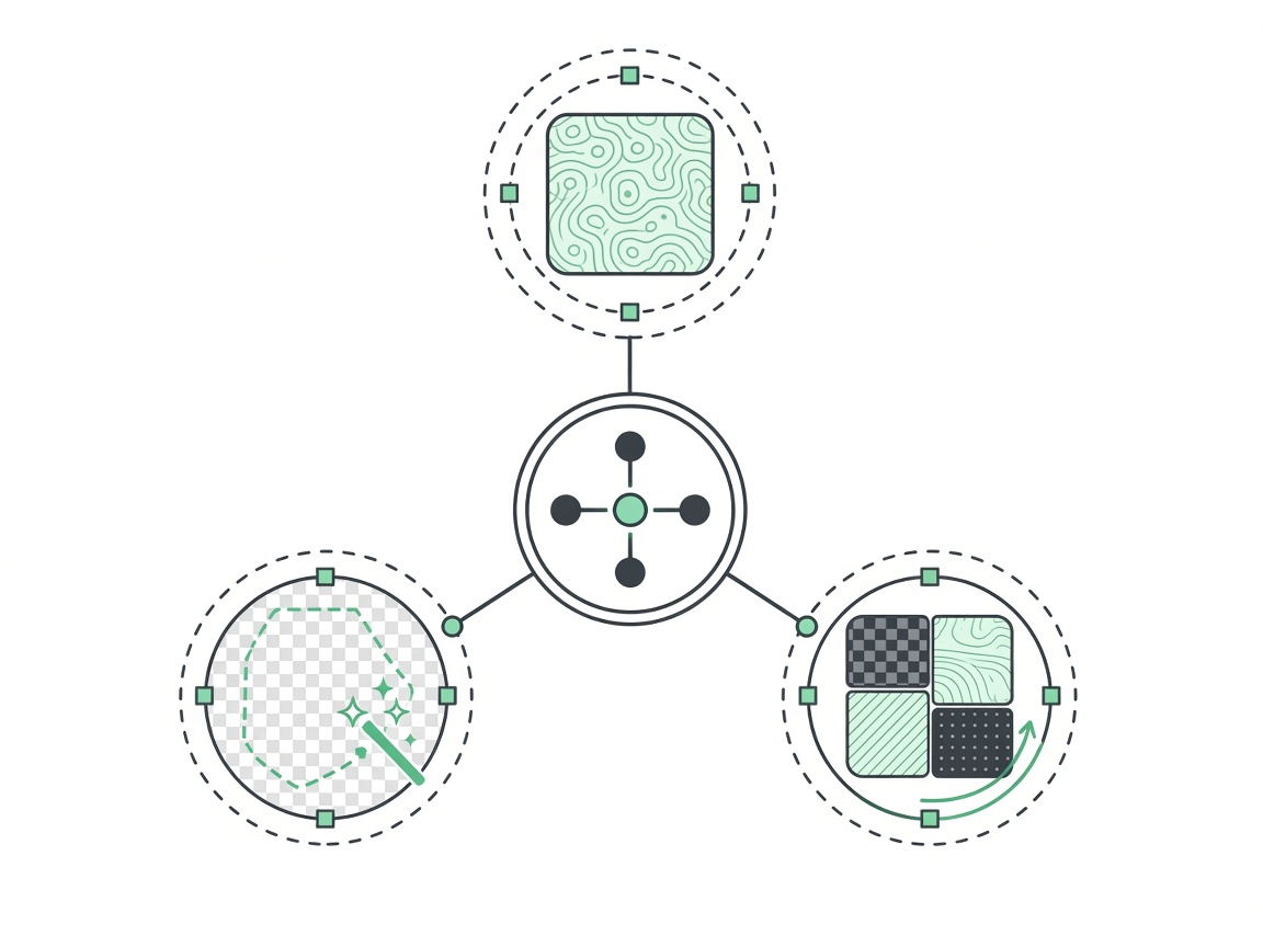 Seamless tiling preview for texture edges